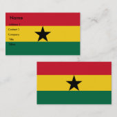 ガーナ国旗を持つ名刺 名刺 (正面/裏面)