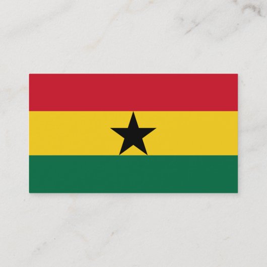 ガーナ国旗を持つ名刺 名刺 (裏面)