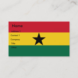 ガーナ国旗を持つ名刺 名刺
