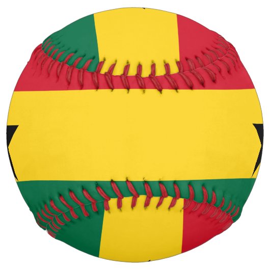 ガーナ国旗を持つ愛国的なソフトボール ソフトボール (正面)