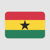 ガーナ国旗を持つ愛国的な名前タグ 名札 (正面)