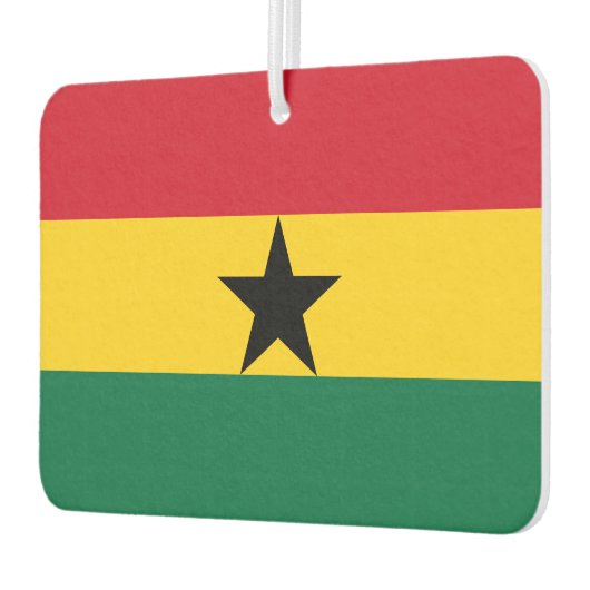 ガーナ国旗を持つ車の空気の新入生 カーエアーフレッシュナー (左)