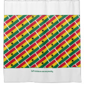 ガーナ国旗カスタマイズ聖なる書物、 経典スタイリッシュガーナ シャワーカーテン (正面)