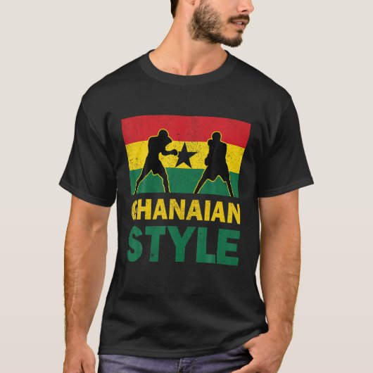 ガーナ国旗ガーナボクシングクラブヴィンテージ Tシャツ (正面)
