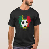 ガーナ国旗サッカーサッカーウイングガーナサッカー Tシャツ (正面)