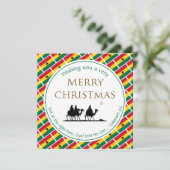 ガーナ国旗3人ワイズメンガーナクリスマス シーズンカード (スタンド正面)