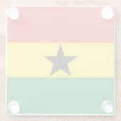 ガーナ国旗 ガラスコースター (裏面)