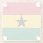 ガーナ国旗 ガラスコースター (裏面)