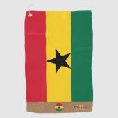 ガーナ国旗、ガーナモノグラムの/アフリカゴルフタオル ゴルフタオル (正面)