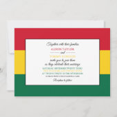 ガーナ国旗、ガーナ結婚国旗 招待状 (正面)