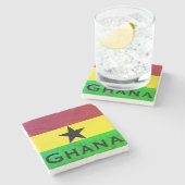 ガーナ国旗 ストーンコースター (横)