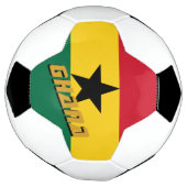 ガーナ国旗/スポーツ サッカーボール (回転)