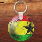 ガーナ国旗：ファンのためのサッカーボール キーホルダー (正面)