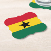 ガーナ国旗 ペーパーコースター (アングル)