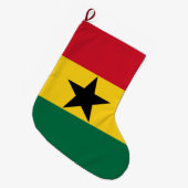 ガーナ国旗 ラージクリスマスストッキング (正面 (吊り時))