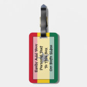 ガーナ国旗 – 個人簡単ID ラゲッジタグ (裏面縦)