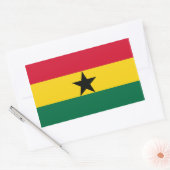 ガーナ国旗 長方形シール (封筒)