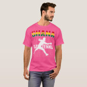 ガーナ誇りを持った卓球ファンのジャージー・ガーナ国旗 Tシャツ (正面フル)