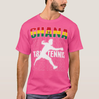 ガーナ誇りを持った卓球ファンのジャージー・ガーナ国旗 Tシャツ