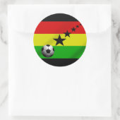 ガーナ黒星サッカー国旗 ラウンドシール (バッグ)