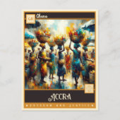 ガーナ,アクラ |ヴィンテージ絵を描ー ポストカード (正面)