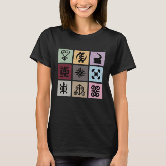 ガーナ・アディンクラのシンボル – アフリカの伝統と知恵 Tシャツ