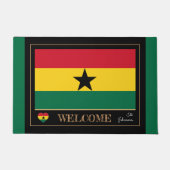 ガーナ&ガーナ国旗の家のマット/スポーツウェルカム ドアマット (正面)