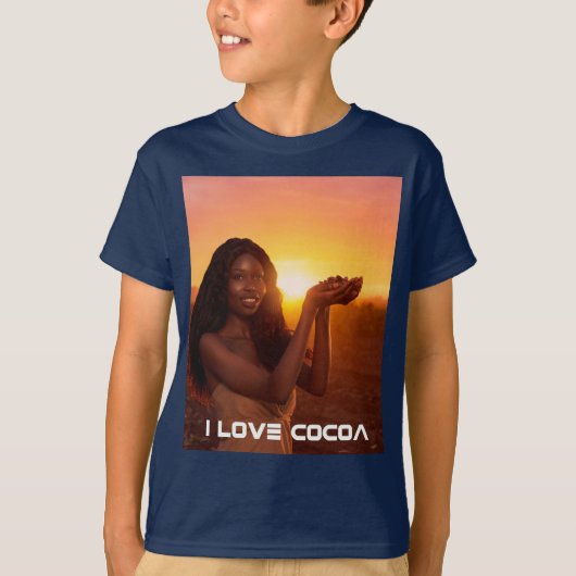 ガーナ - ココアLOVE Tシャツ (正面)