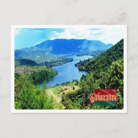 ガーナ – ボルタ湖 –  ポストカード (正面)