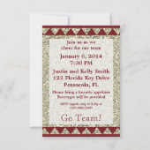 ガーネットと金ゴールド/パーティの招待状 招待状 (裏面)