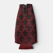 ガーネットと黒の王室の（紋章の）フラ・ダ・リパターン ボトルクーラー (裏面)