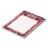 ガーネットの宝石が並パーソナライズされたぶ ノートパッド (回転)