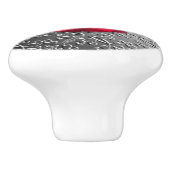 ガーネットの宝石をフェイク持つシルバーダマスク セラミックノブ (側面)