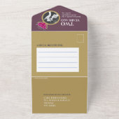 ガーネットの2周年結婚記念日パーティー　エタニティリング オールインワン招待状