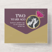 ガーネットの2周年結婚記念日パーティー　エタニティリング オールインワン招待状