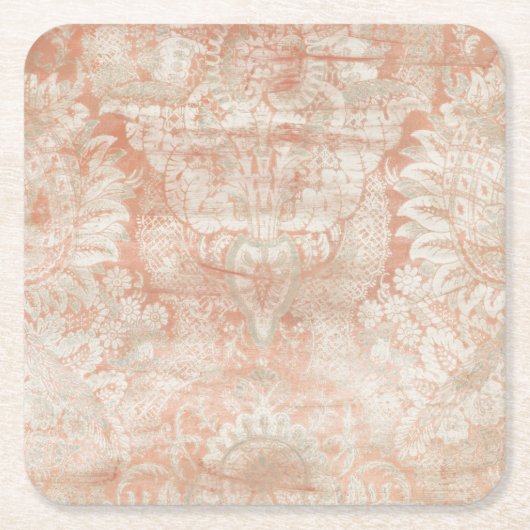 ガーネットよこ糸 スクエアペーパーコースター (正面)