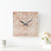 ガーネットよこ糸 スクエア壁時計 (ホーム)