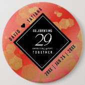 ガーネットエレガントの結婚29周年 缶バッジ (正面)