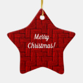ガーネットクリスマススターオーナメント セラミックオーナメント (裏面)