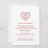 ガーネットハートアニバーサリー2周年写真招待状 招待状 (裏面)