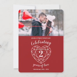 ガーネットハートアニバーサリー2周年写真招待状 招待状