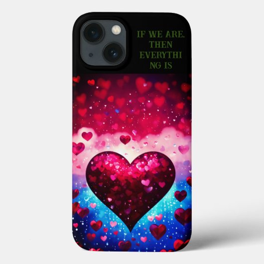 ガーネットハート付きサファイアスカイ： Empowering Art - Case-Mate iPhoneケース (裏面)