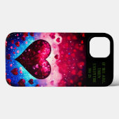 ガーネットハート付きサファイアスカイ： Empowering Art - Case-Mate iPhoneケース (裏面 (横))