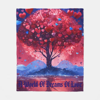 ガーネットハート雨のサファイアスカイ – 50"x60" - フリースブランケット