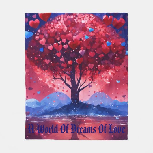 ガーネットハート雨のサファイアスカイ – 50"x60" - フリースブランケット (正面)