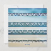 ガーネットビーチとレース目的地の結婚式 招待状 (裏面)