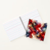 ガーネットレッドスモーキー抽象芸術水彩雲 ノートブック (内部)