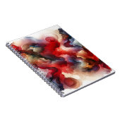 ガーネットレッドスモーキー抽象芸術水彩雲 ノートブック (右側)