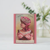 ガーネットヴィンテージビクトリアンアートカード ポストカード (スタンド正面)