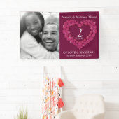 ガーネット第2周結婚日の光（濃い赤） 横断幕 (インサイチュ)